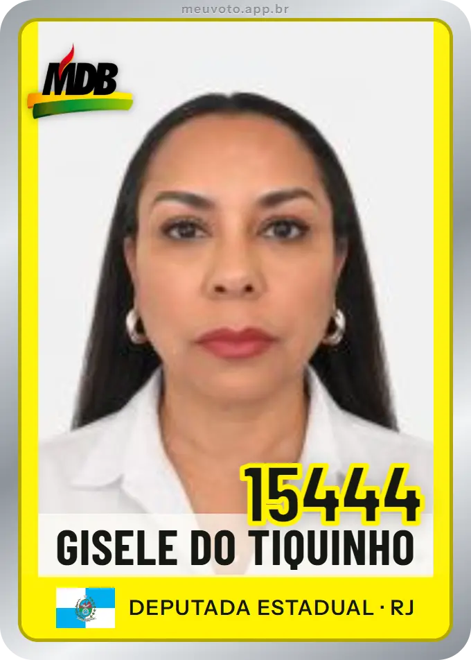Carta de Gisele do Tiquinho, número 15444, MDB