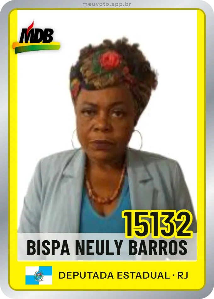 Carta de Bispa Neuly Barros, número 15132, MDB