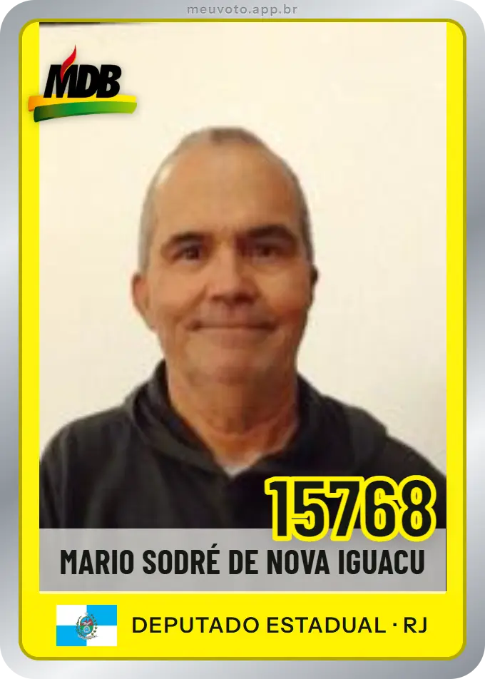 Carta de Mario Sodré de Nova Iguacu, número 15768, MDB