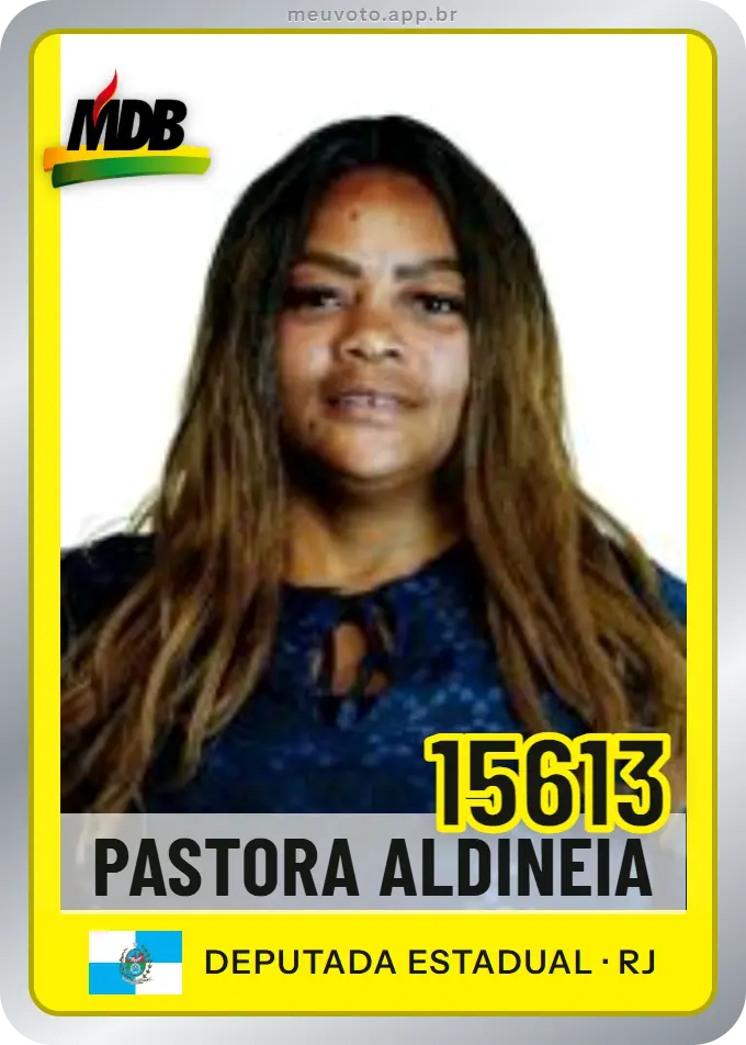 Carta de Pastora Aldineia, número 15613, MDB