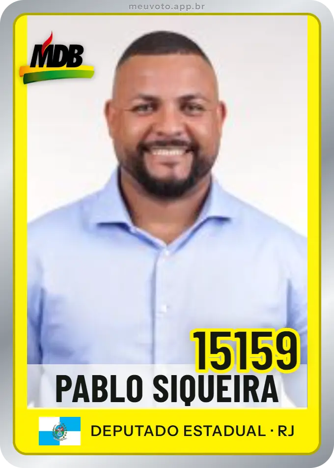 Carta de Pablo Siqueira, número 15159, MDB