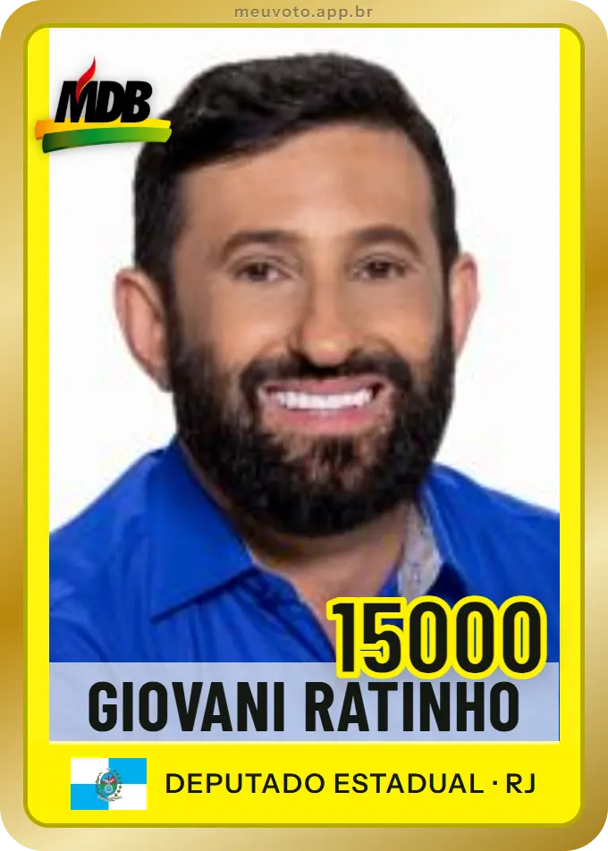 Carta de Giovani Ratinho, número 15000, MDB