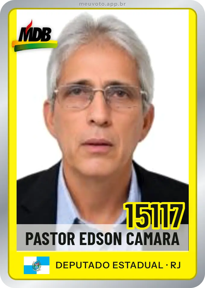 Carta de Pastor Edson Camara, número 15117, MDB