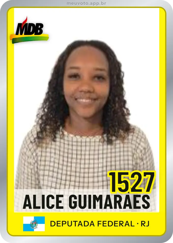 Carta de Alice Guimarães, número 1527, MDB