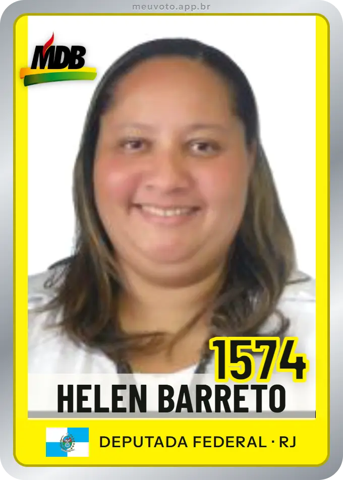 Carta de Helen Barreto, número 1574, MDB