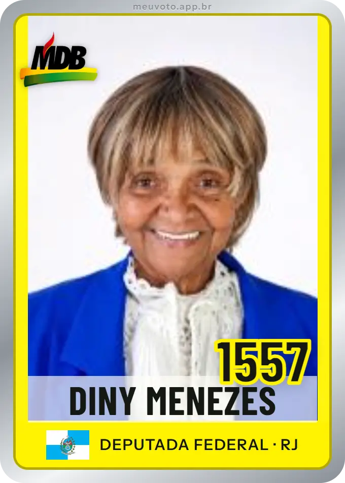 Carta de Diny Menezes, número 1557, MDB