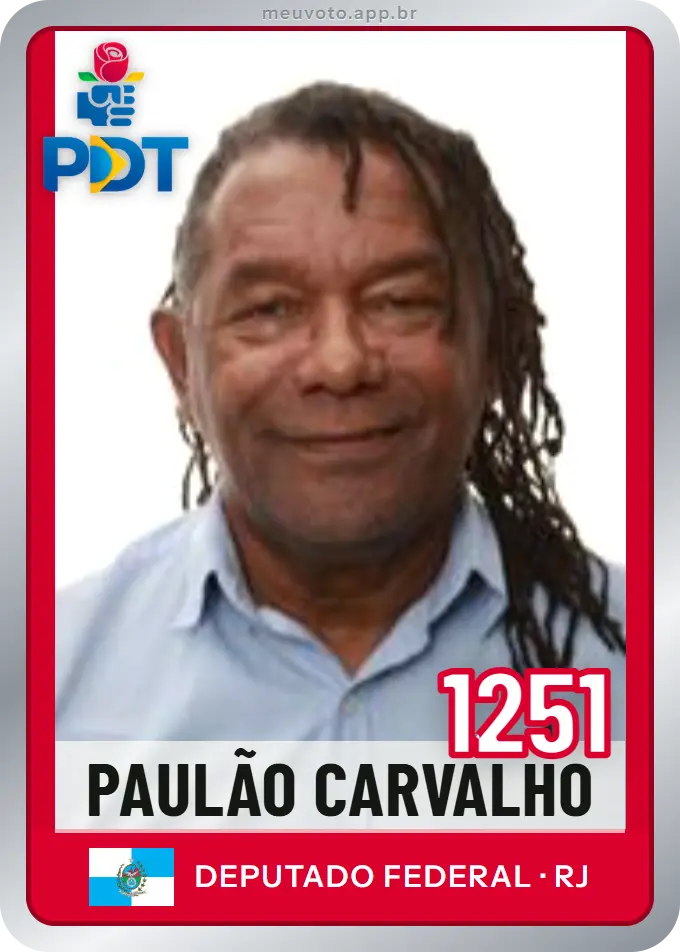 Carta de Paulão Carvalho, número 1251, PDT