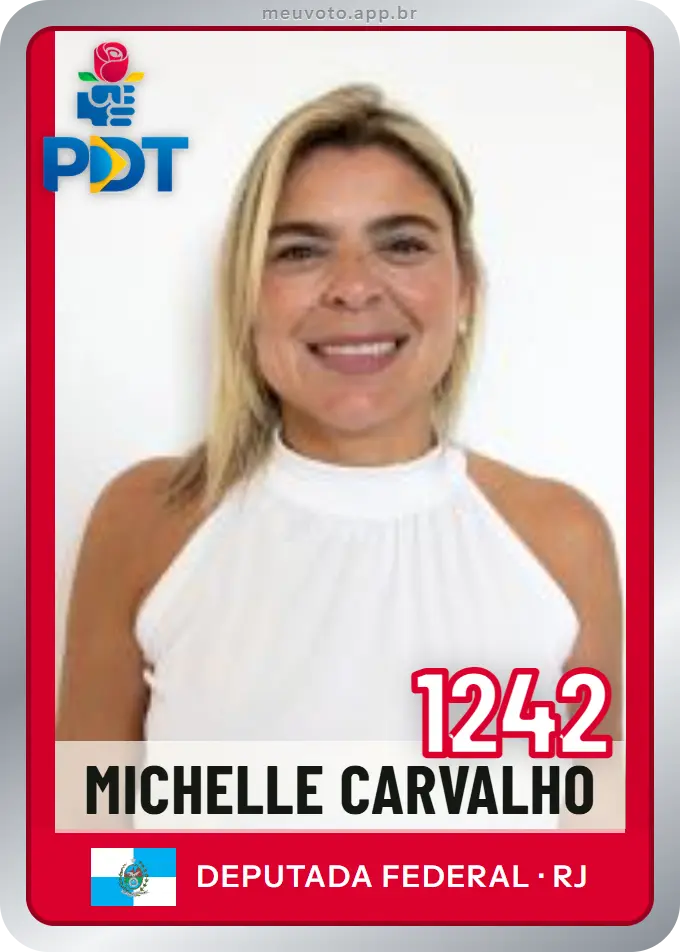 Carta de Michelle Carvalho, número 1242, PDT