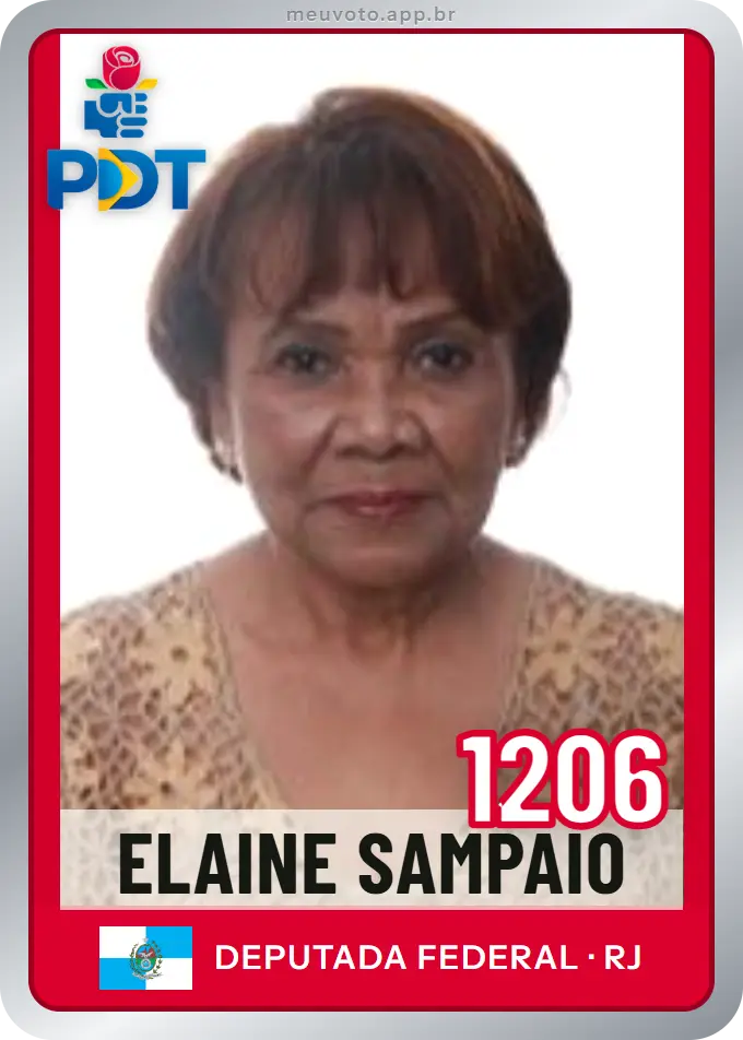 Carta de Elaine Sampaio, número 1206, PDT