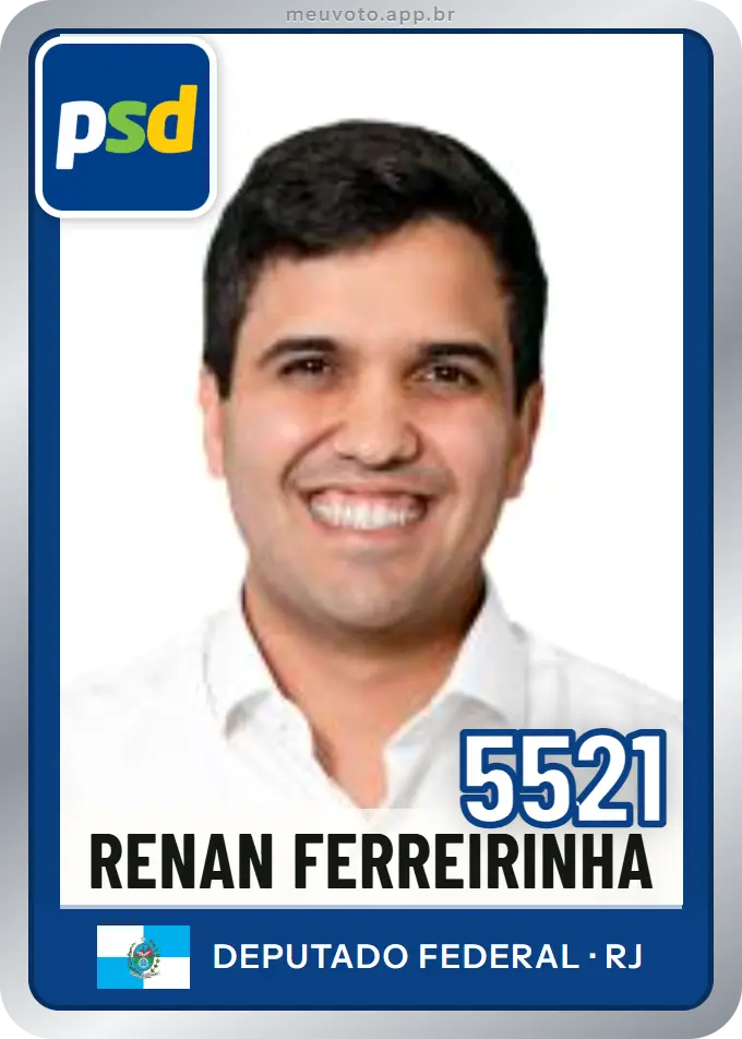 Carta de Renan Ferreirinha, número 5521, PSD