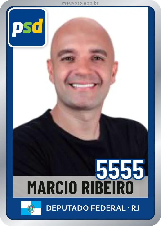 Carta de Marcio Ribeiro, número 5555, PSD