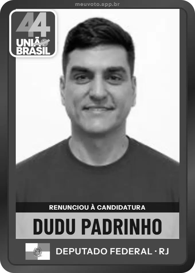 Carta de Dudu Padrinho, União. Renunciou à candidatura e não vai à urna.