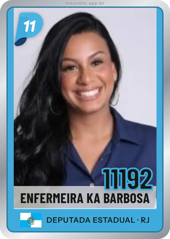 Carta de Enfermeira Ka Barbosa, número 11192, PP