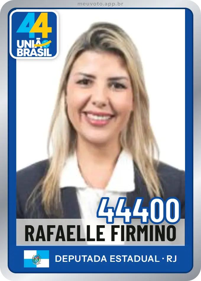 Carta de Rafaelle Firmino, número 44400, União