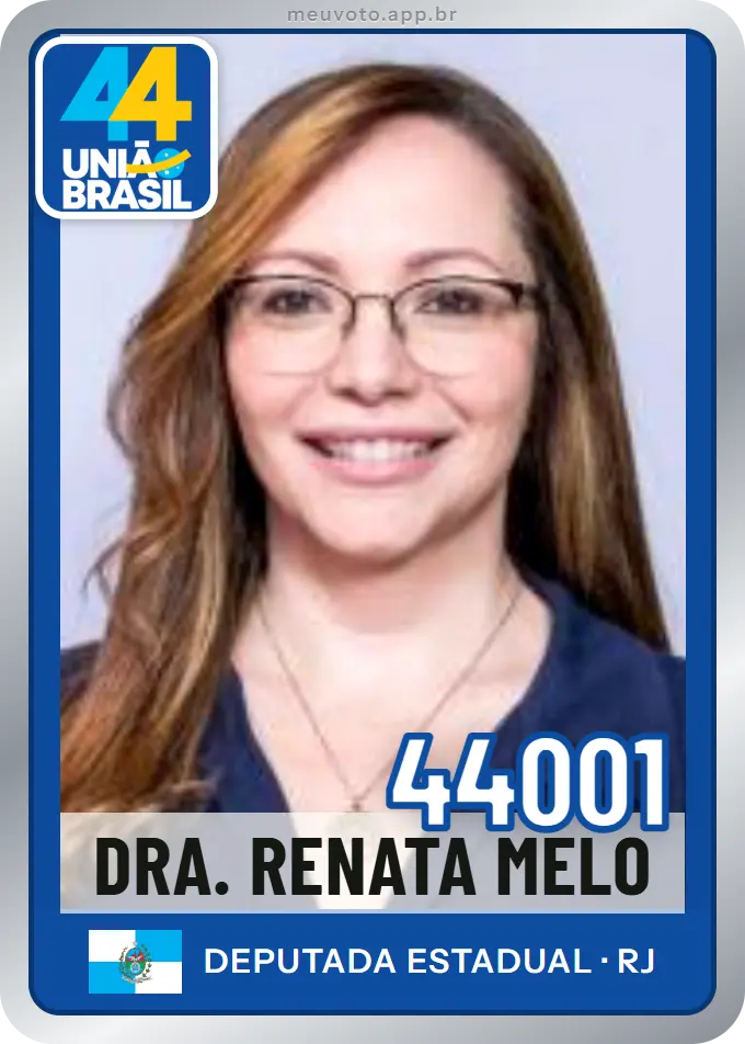 Carta de Dra. Renata Melo, número 44001, União