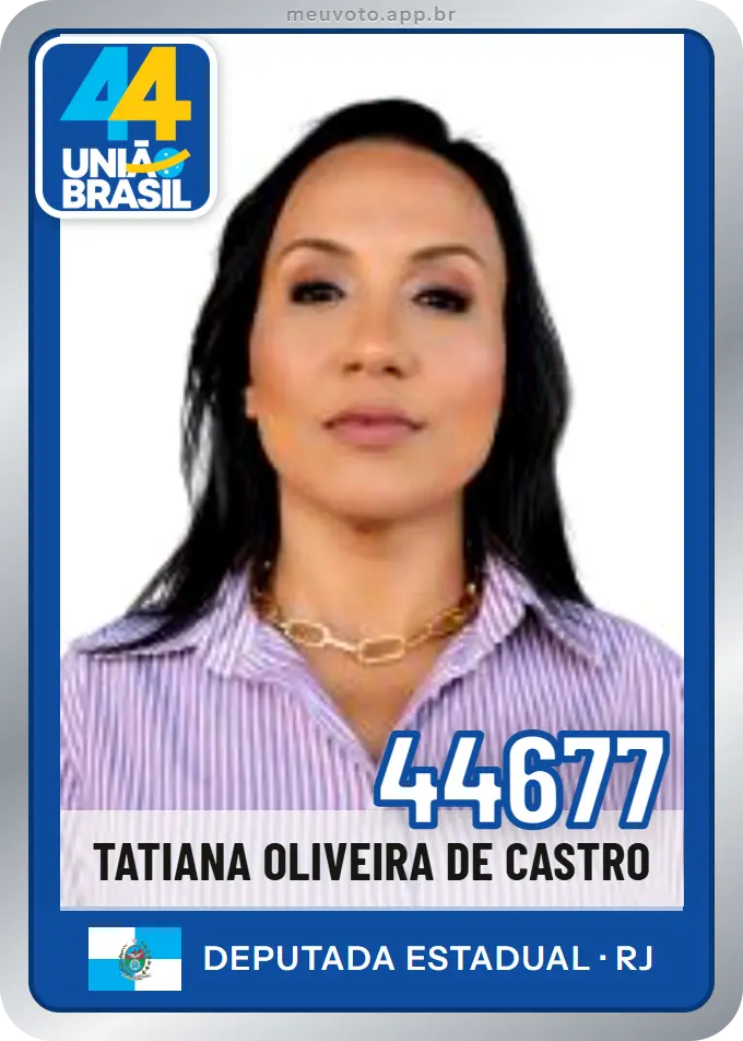 Carta de Tatiana Oliveira de Castro, número 44677, União