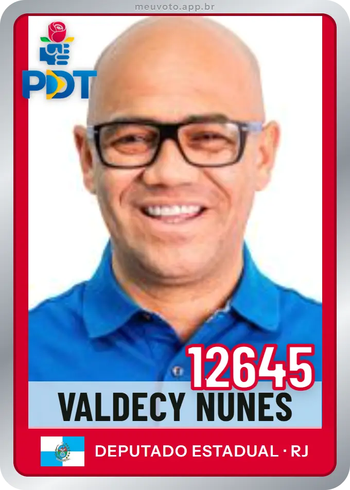 Carta de Valdecy Nunes, número 12645, PDT