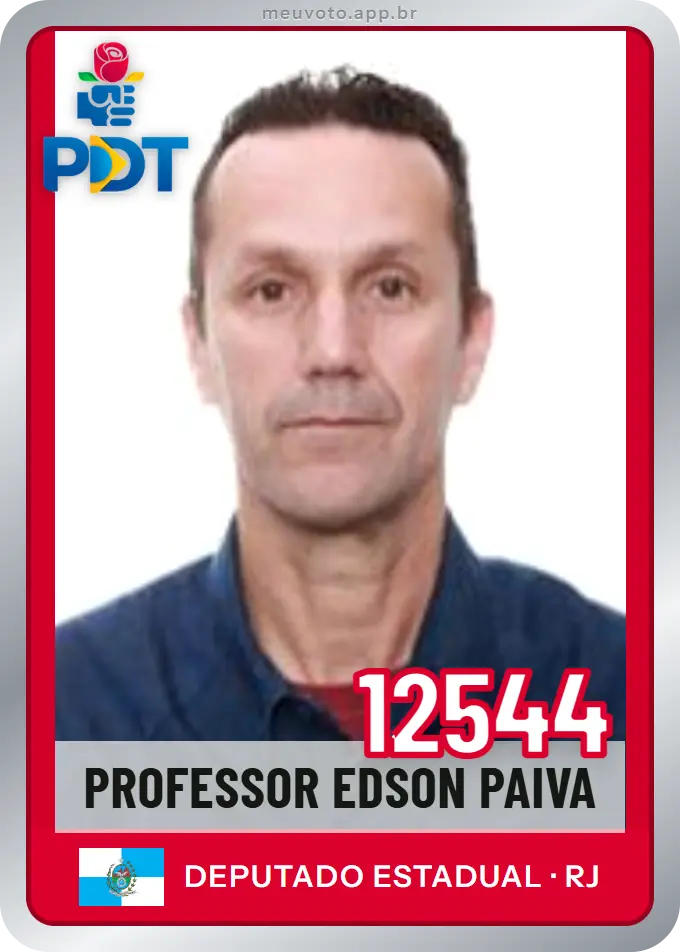 Carta de Professor Edson Paiva, número 12544, PDT