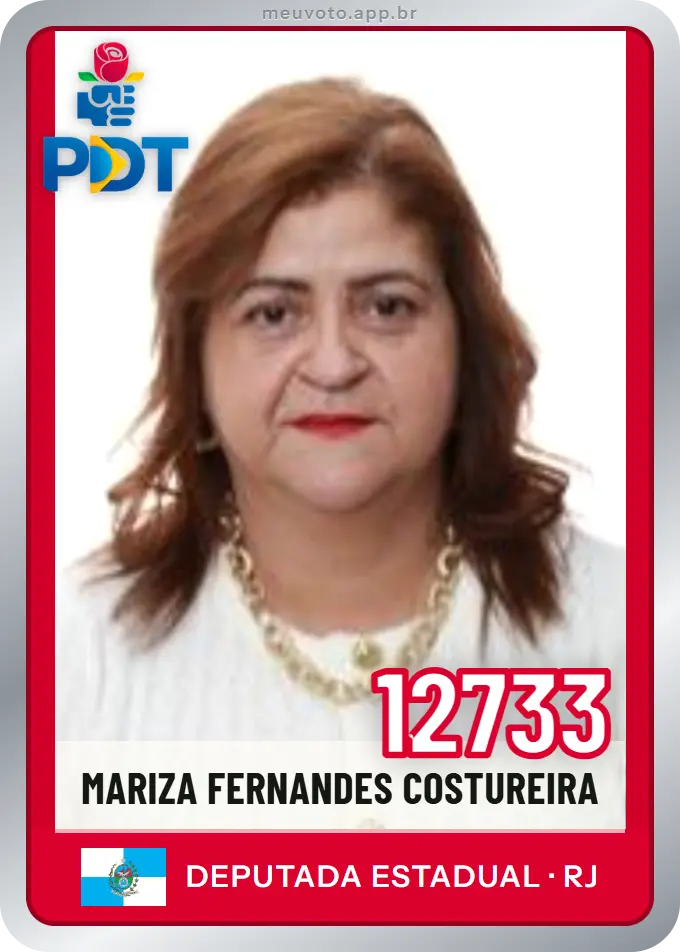 Carta de Mariza Fernandes Costureira, número 12733, PDT
