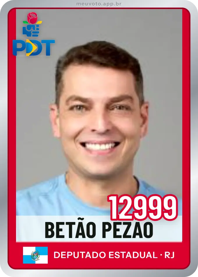 Carta de Betão Pezão, número 12999, PDT