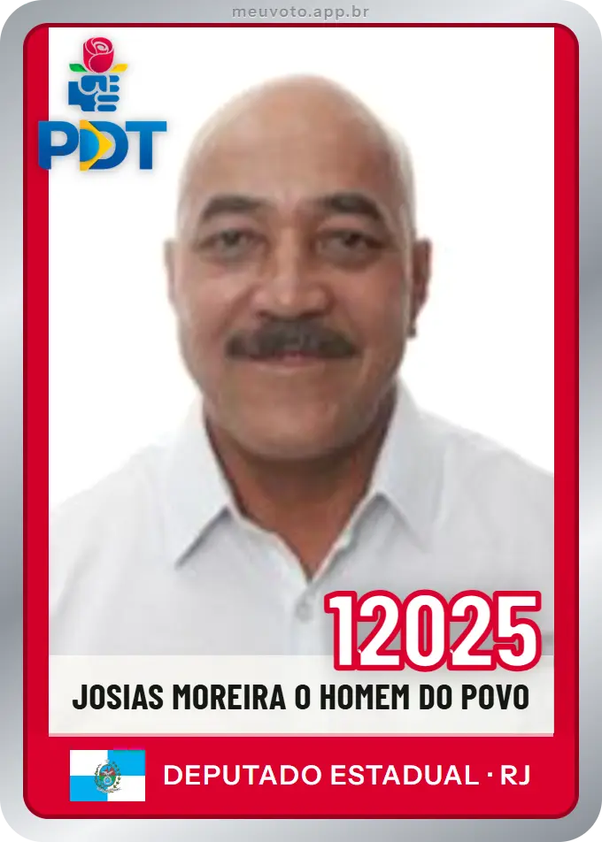 Carta de Josias Moreira O Homem do Povo, número 12025, PDT