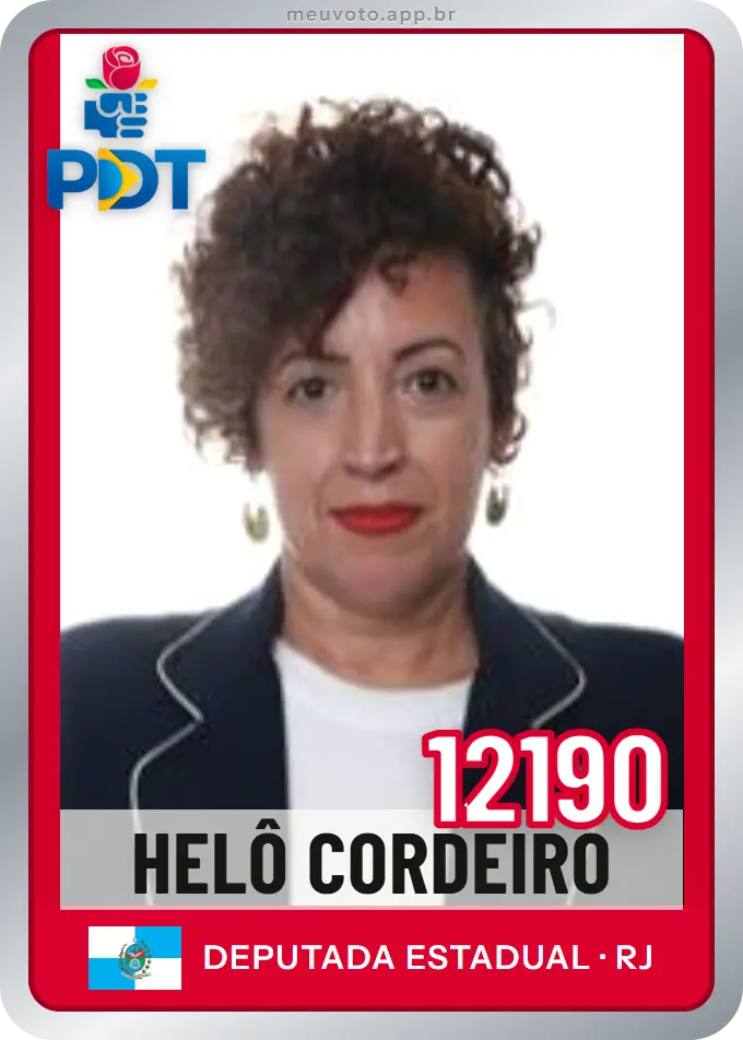 Carta de Helô Cordeiro, número 12190, PDT