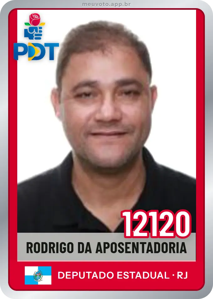 Carta de Rodrigo da Aposentadoria, número 12120, PDT