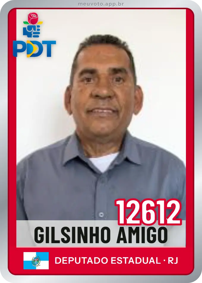 Carta de Gilsinho Amigo, número 12612, PDT
