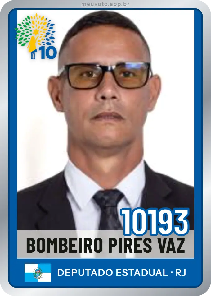 Carta de Bombeiro Pires Vaz, número 10193, Republicanos