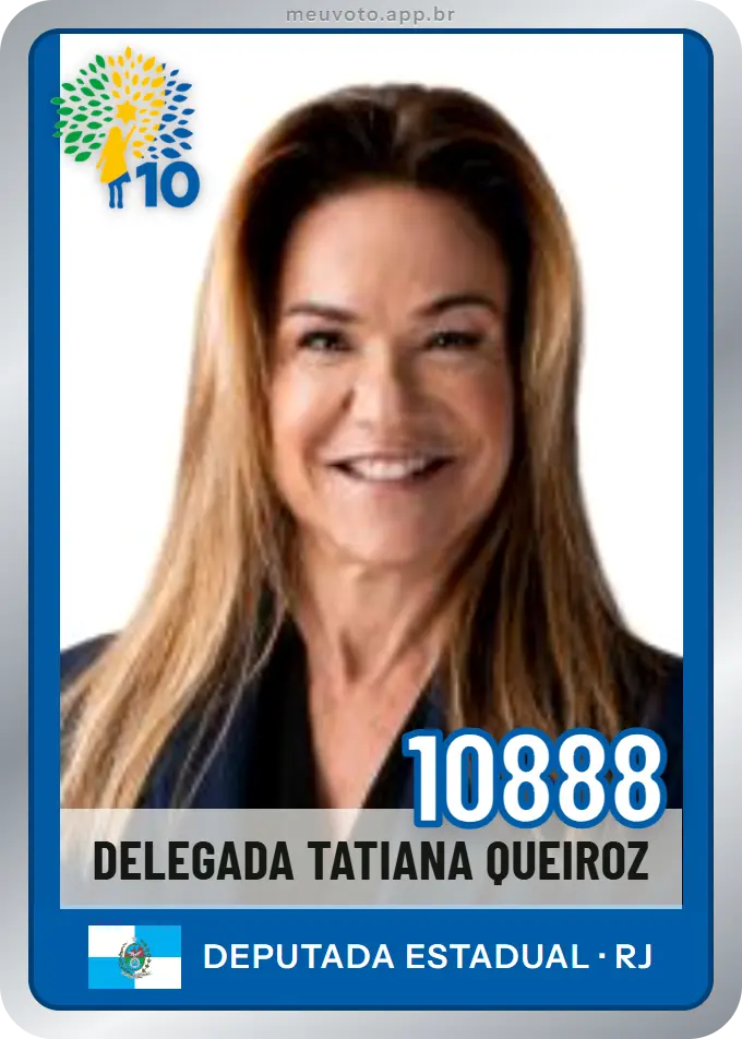 Carta de Delegada Tatiana Queiroz, número 10888, Republicanos