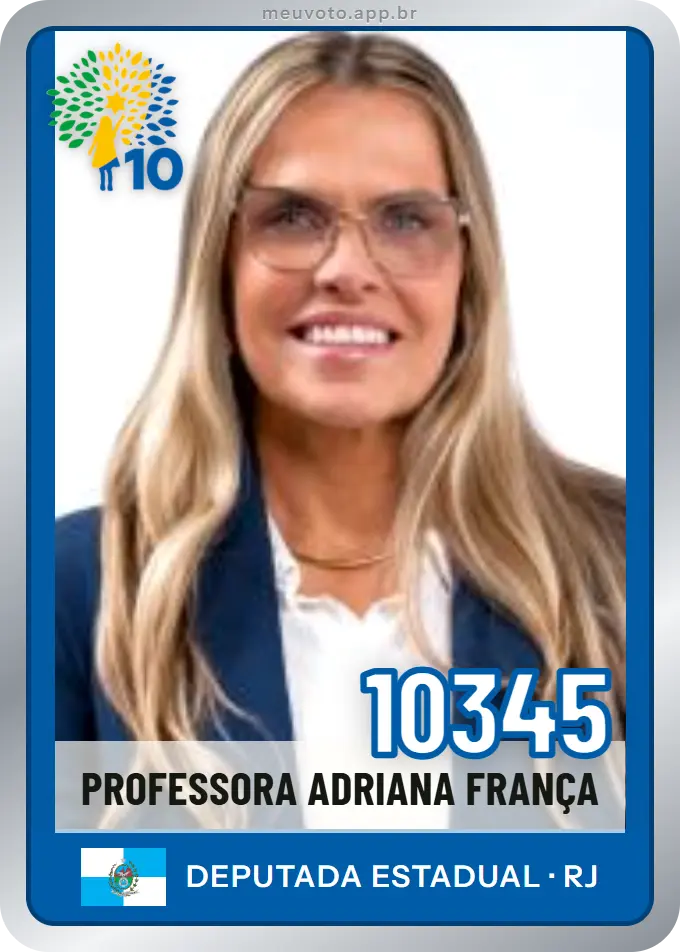 Carta de Professora Adriana França, número 10345, Republicanos