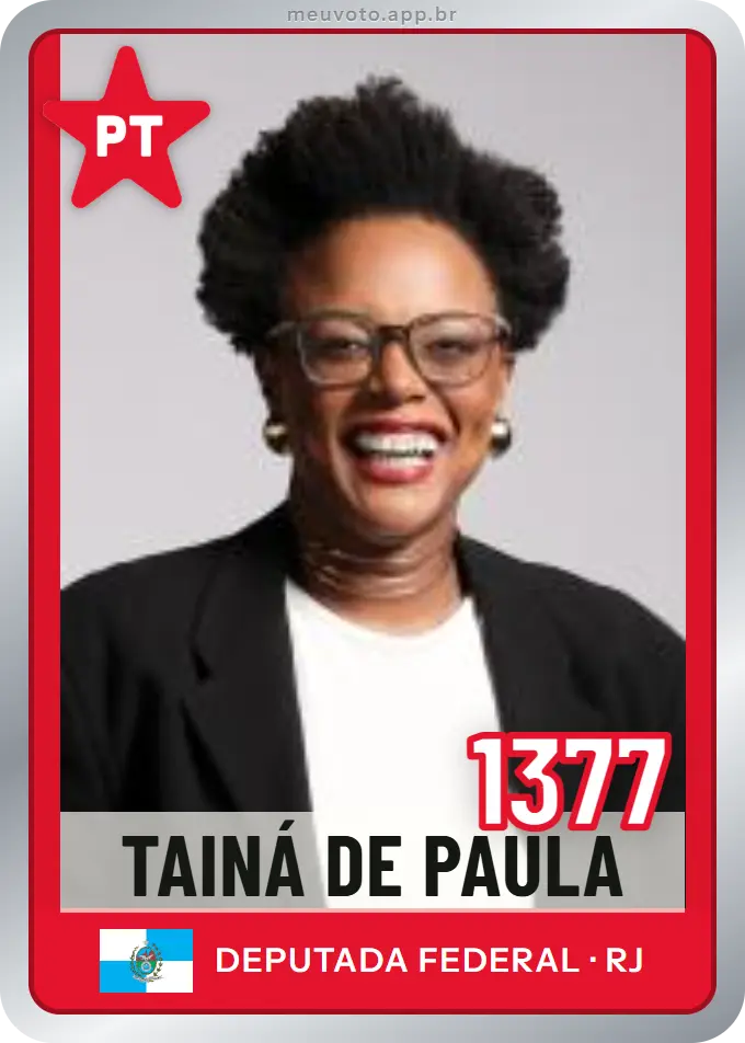 Carta de Tainá de Paula, número 1377, PT