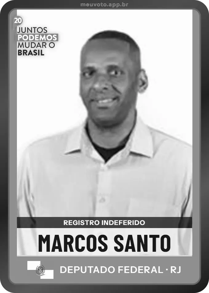 Carta de Marcos Santo, Podemos. Teve o registro indeferido pelo TSE e não vai à urna.