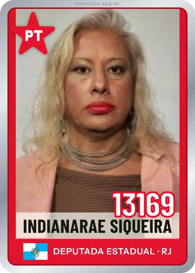 Carta de Indianarae Siqueira, número 13169, PT