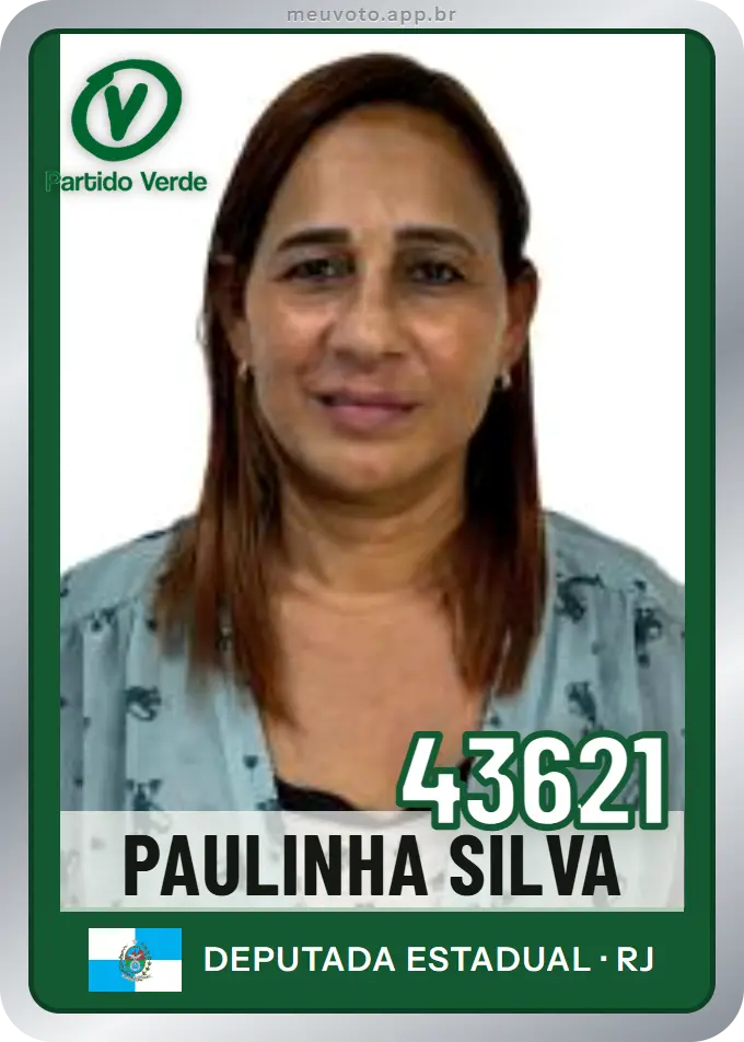 Carta de Paulinha Silva, número 43621, PV