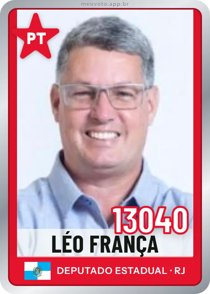 Carta de Léo França, número 13040, PT