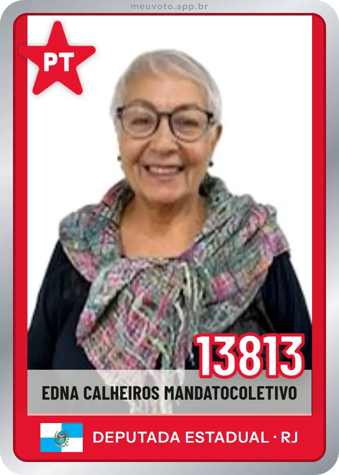 Carta de Edna Calheiros Mandatocoletivo, número 13813, PT