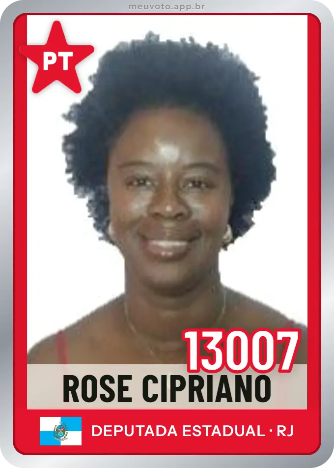 Carta de Rose Cipriano, número 13007, PT