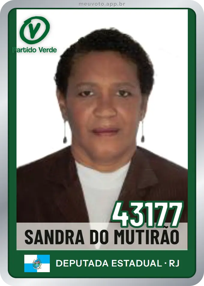 Carta de Sandra do Mutirão, número 43177, PV