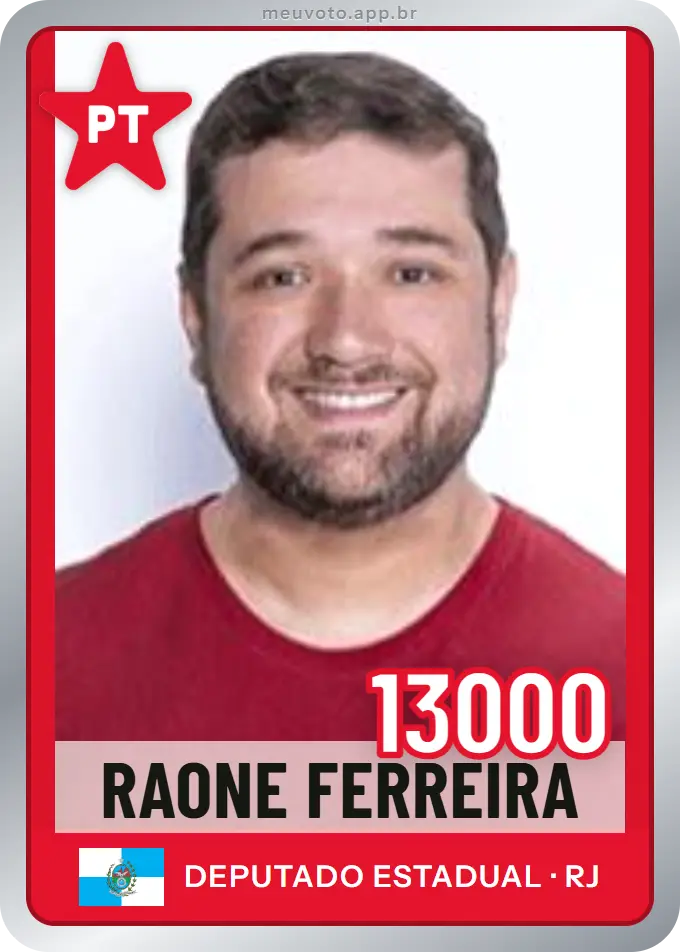 Carta de Raone Ferreira, número 13000, PT