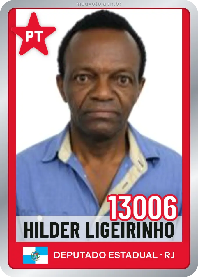 Carta de Hilder Ligeirinho, número 13006, PT