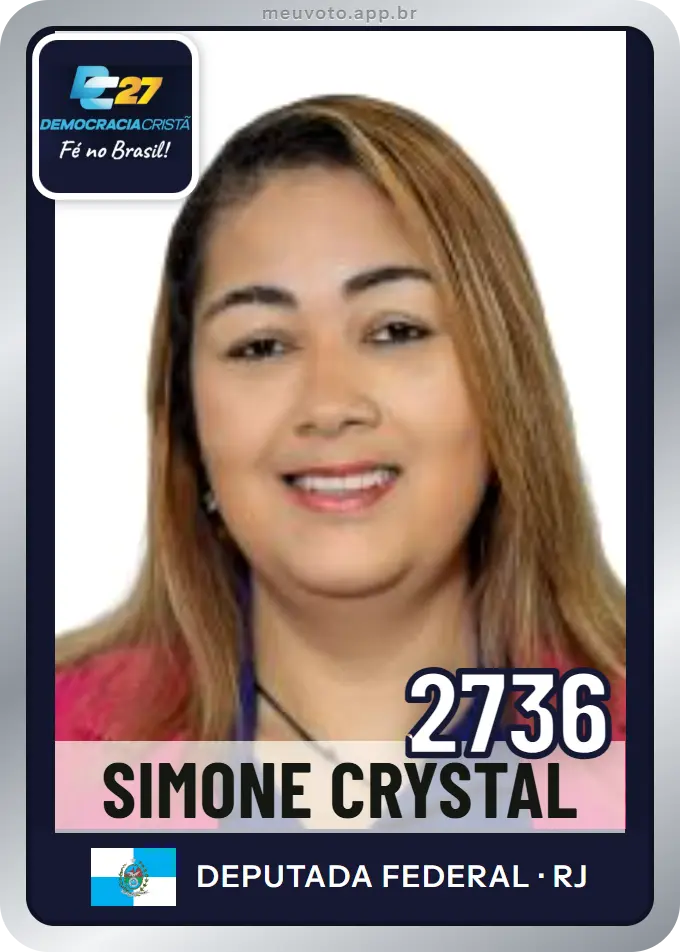 Carta de Simone Crystal, número 2736, DC