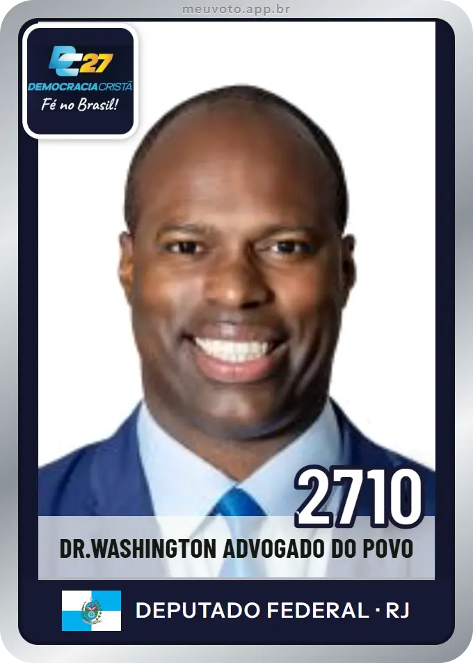 Carta de Dr.washington Advogado do Povo, número 2710, DC