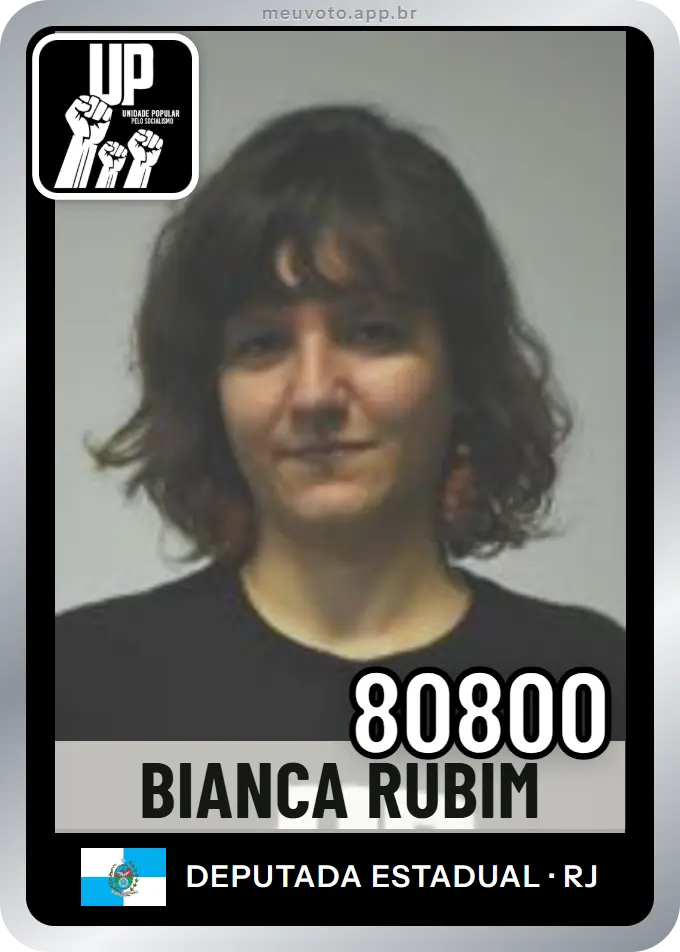 Carta de Bianca Rubim, número 80800, UP