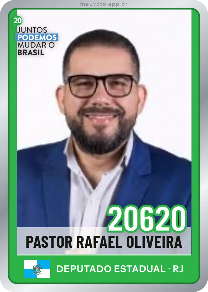 Carta de Pastor Rafael Oliveira, número 20620, Podemos