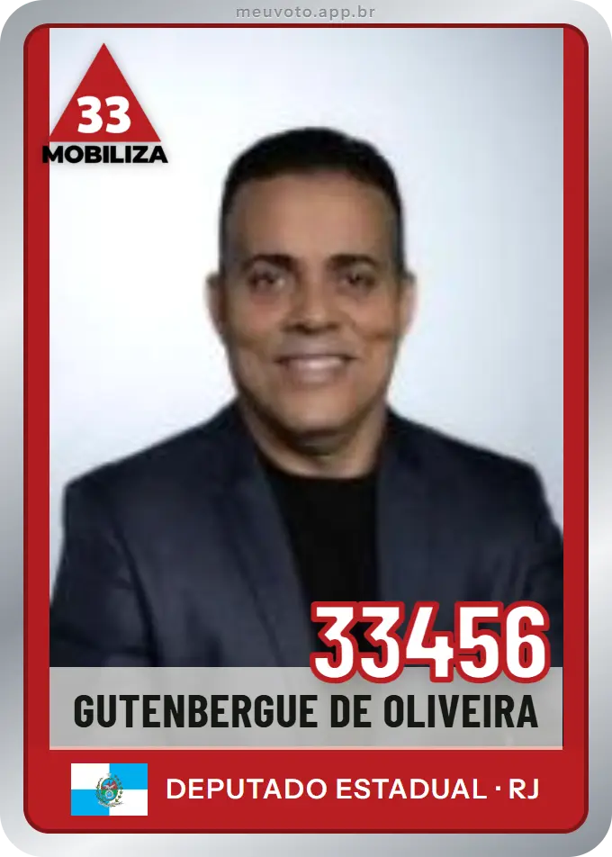 Carta de Gutenbergue de Oliveira, número 33456, Mobiliza