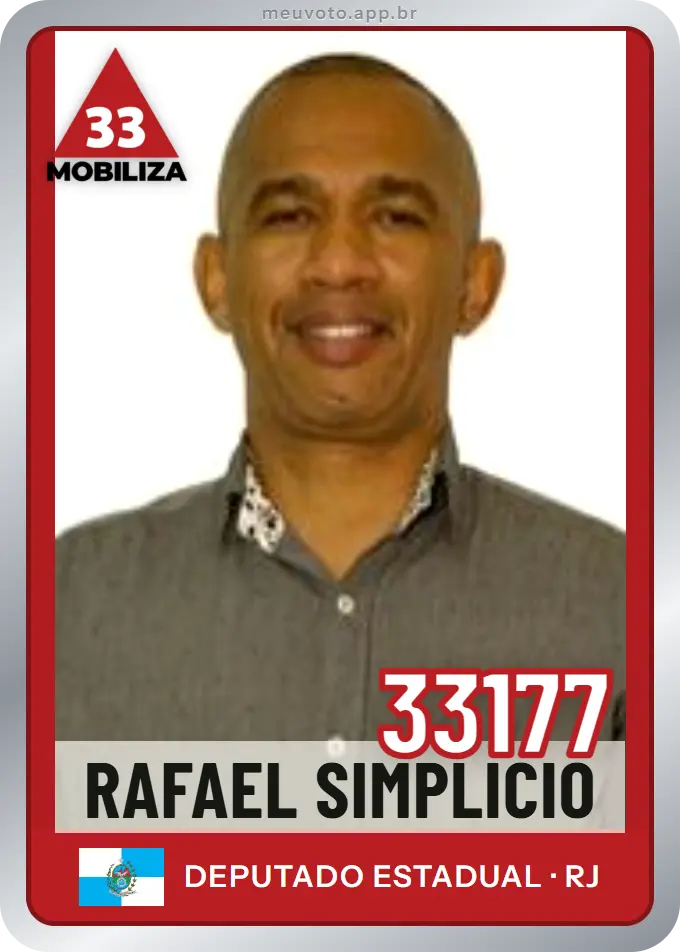 Carta de Rafael Simplicio, número 33177, Mobiliza