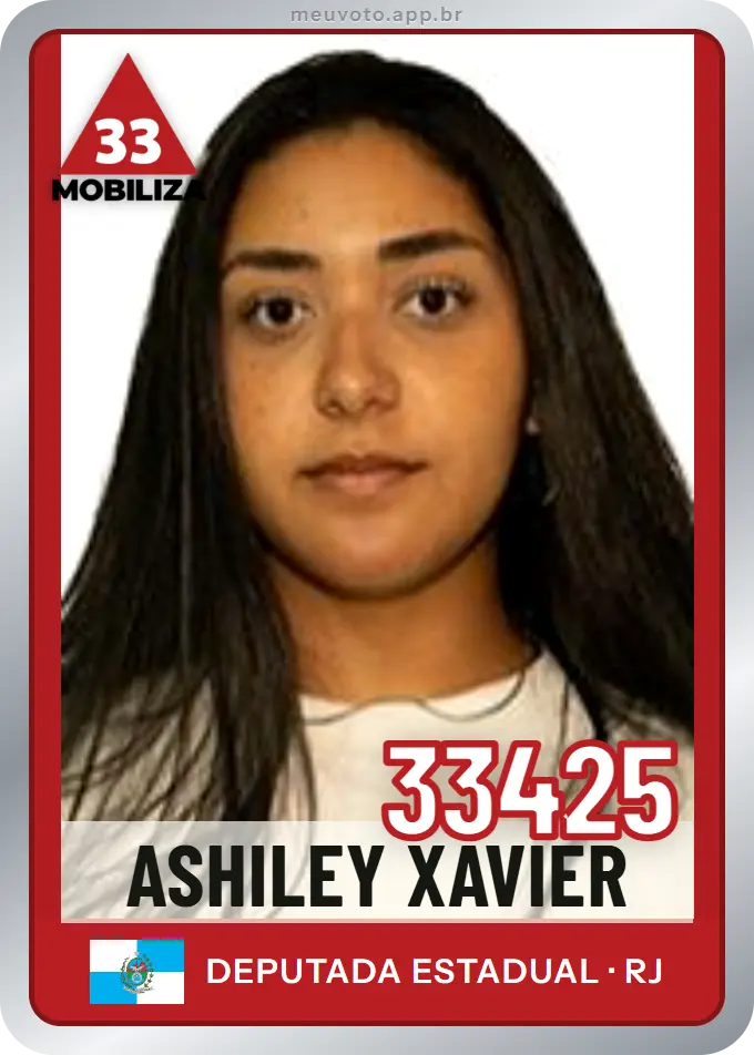 Carta de Ashiley Xavier, número 33425, Mobiliza