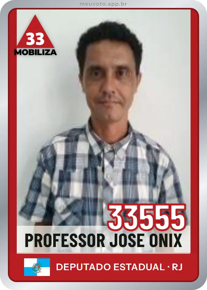Carta de Professor Jose Onix, número 33555, Mobiliza