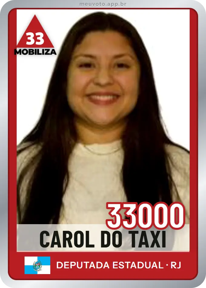 Carta de Carol do Taxi, número 33000, Mobiliza